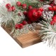 Glitzhome 20"L Christmas Metal "Joy" Floral Centerpiece Table Decor