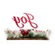 Glitzhome 20"L Christmas Metal "Joy" Floral Centerpiece Table Decor