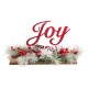 Glitzhome 20"L Christmas Metal "Joy" Floral Centerpiece Table Decor