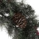 Glitzhome 24"D Pre-Lit Glittered Pine Cone Christmas Wreath with Warm White LED Light