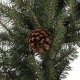 Glitzhome 24"D Pre-Lit Greenery Pine Cone Christmas Wreath with Warm White LED Light