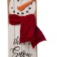 Glitzhome 42"H Wooden Sleigh Christmas Snowman Porch Sign