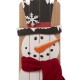 Glitzhome 42"H Wooden Sleigh Christmas Snowman Porch Sign