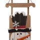 Glitzhome 42"H Wooden Sleigh Christmas Snowman Porch Sign