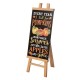 Glitzhome Double Sided Wooden Easel Porch Sign with One Changeable Sided Sign Board (Fall & Christmas) 