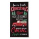 Glitzhome Double Sided Wooden Easel Porch Sign with One Changeable Sided Sign Board (Fall & Christmas) 