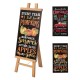 Glitzhome Double Sided Wooden Easel Porch Sign with One Changeable Sided Sign Board (Fall & Christmas) 