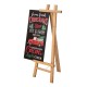 Glitzhome Double Sided Wooden Easel Porch Sign with One Changeable Sided Sign Board (Fall & Christmas) 