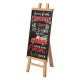 Glitzhome Double Sided Wooden Easel Porch Sign with One Changeable Sided Sign Board (Fall & Christmas) 