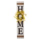 Glitzhome 42"H Wooden "Home" Porch Sign with 3 Interchangeable Floral Wreaths（Spring/ Fall/ Christmas）