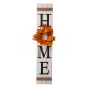 Glitzhome 42"H Wooden "Home" Porch Sign with 3 Interchangeable Floral Wreaths（Spring/ Fall/ Christmas）