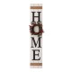 Glitzhome 42"H Wooden "Home" Porch Sign with 3 Interchangeable Floral Wreaths（Spring/ Fall/ Christmas）