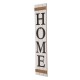 Glitzhome 42"H Wooden "Home" Porch Sign with 3 Interchangeable Floral Wreaths（Spring/ Fall/ Christmas）