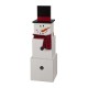 Glitzhome 36.22"H Wooden Snowman Double-edage Box Porch Decor ( Christmas & Fall）