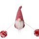 Glitzhome 72"L Red and White Fabric Christmas Gnome Garland