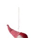 Glitzhome 72"L Red and White Fabric Christmas Gnome Garland