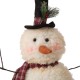 Glitzhome Telescoped Fabric Christmas Snowman Standing Décor