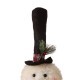 Glitzhome Telescoped Fabric Christmas Snowman Standing Décor