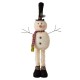 Glitzhome Telescoped Fabric Christmas Snowman Standing Décor
