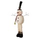 Glitzhome Telescoped Fabric Christmas Snowman Standing Décor