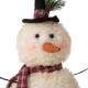 Glitzhome Telescoped Fabric Christmas Snowman Standing Décor