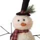 Glitzhome 28"H Fabric Christmas Snowman Shelf Sitter with Dangling Legs