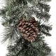 Glitzhome 9 ft. Pre-Lit Glittered Pine Cone Christmas Garland with 50 Warm White LED Lights