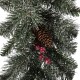 Glitzhome 9 ft. Pre-Lit Glittered Pine Cone Christmas Garland with 50 Warm White LED Lights