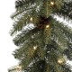 Glitzhome 9 ft. Pre-Lit Greenery Pine Cone Christmas Garland with 50 Warm White LED Lights