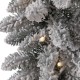 Glitzhome 9 ft. Pre-Lit Snow Flocked Christmas Garland with 50 Warm White LED Lights