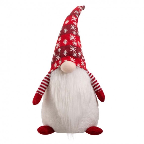 Glitzhome 24"H Fabric Christmas Gnome Standing Décor