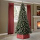 Glitzhome 7.5ft Pre-Lit Green Pine Artificial Christmas Tree with 700 Warm White Lights