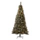 Glitzhome 7.5ft Pre-Lit Green Pine Artificial Christmas Tree with 700 Warm White Lights