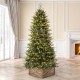 Glitzhome 7ft Pre-Lit Green Fir Artificial Christmas Tree with 500 LED Lights