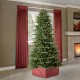 Glitzhome 7ft Pre-Lit Green Fir Artificial Christmas Tree with 500 LED Lights