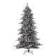 Glitzhome 7.5ft Pre-Lit Snow Flocked Fir Christmas Tree with 400 Warm White Lights