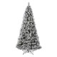 Glitzhome 9ft Pre-Lit Snow Flocked Artificial Spruce Christmas Tree With 900 Warm White Lights