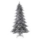 Glitzhome 9ft Pre-Lit Snow Flocked Fir Artificial Christmas Tree with 650 Warm White Lights