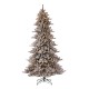 Glitzhome 9ft Pre-Lit Snow Flocked Fir Artificial Christmas Tree with 650 Warm White Lights