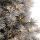 Glitzhome 7.5ft Pre-Lit Snow Flocked Artificial Spruce Christmas Tree With 650 Warm White Lights