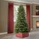 Glitzhome 6ft Pre-Lit Green Fir Artificial Christmas Tree with 350 LED Lights