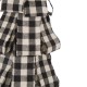 Glitzhome 16.93"H Black & White Plaid Fabric Table Tree