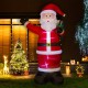 Glitzhome 11.8 ft Christmas Lighted Santa Claus Carrying Gift Bag Inflatable Decor 