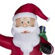 Glitzhome 11.8 ft Christmas Lighted Santa Claus Carrying Gift Bag Inflatable Decor 