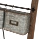 Glitzhome 43.31"H Farmhouse Metal/Wooden Magazine Rack