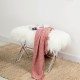 Glitzhome 25.6"L White and Clear Faux Fur Upholstered Bench with Acrylic X-Leg