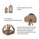 Glitzhome Modern Farmhouse Wooden Lantern, Set of 2