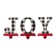 Glithome Metal "JOY" Christmas Stocking Holder Set of 3