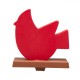 Glitzhome 6.3"H Wooden Christmas Red Bird Stocking Holder