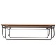 Glitzhome Farmhouse Metal/Wooden Wall Mounted Shelves, Set of 2